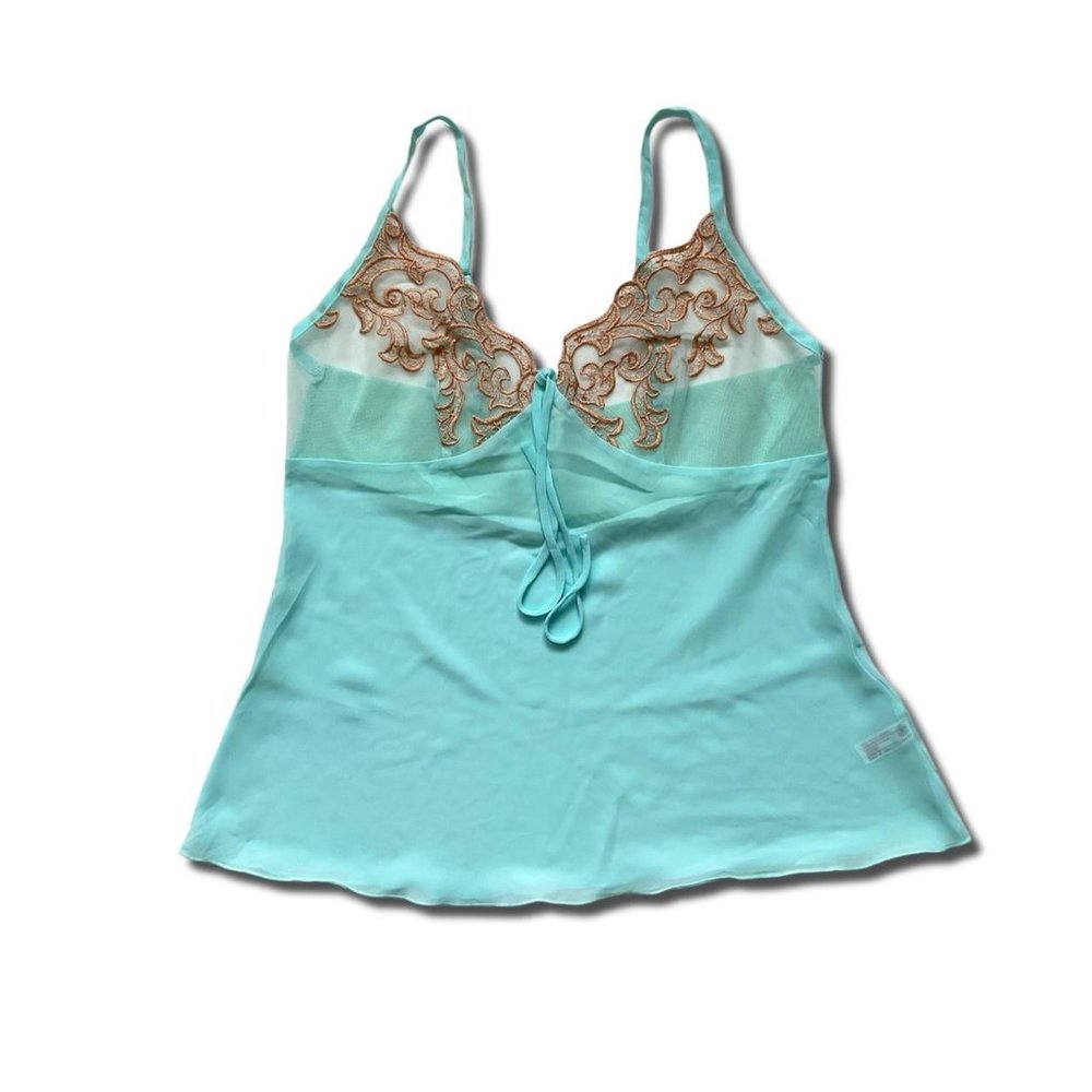 Blue Sheer Cami with Gold